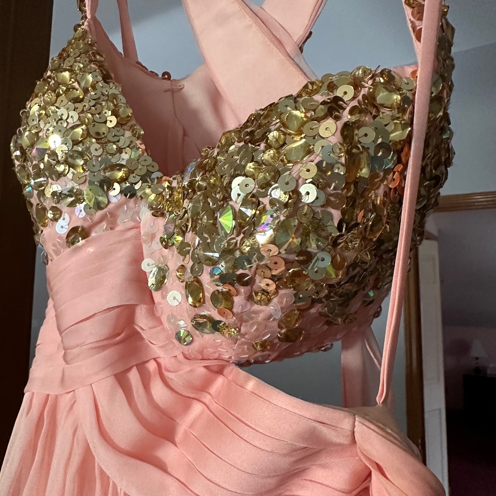 Pink & Gold Formal Dress